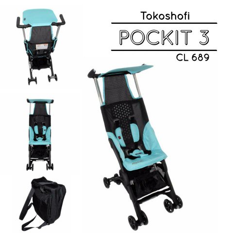 Cocolatte Stroller Pockit 3 CL 689 / Kereta Dorong Bayi - Blue