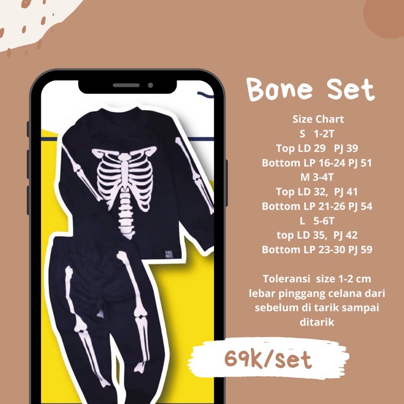 RACHIDKIDS / BONE SET / SETELAN ANAK TENGKORAK