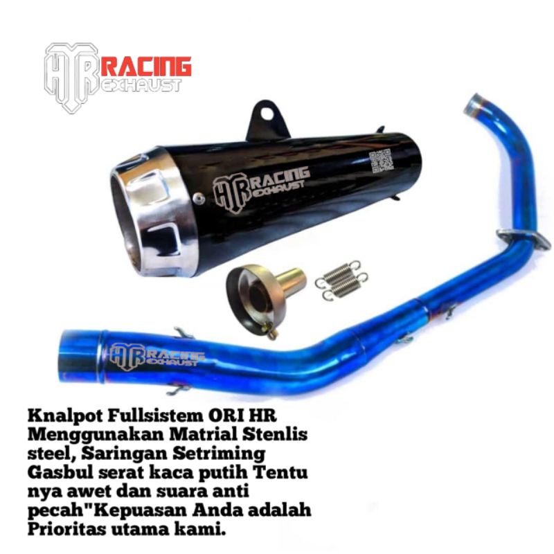 Knalpot Racing Ori HR Exhaust R15,Vixion, CBR150R,CB150 & dll