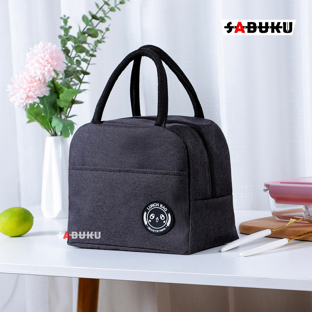 Tas Cooler Bag Tas Bekal Kotak Makan Cooler Bag Simpel Dilapisi Alumunium Tas Bekal Lunch Cooler -220