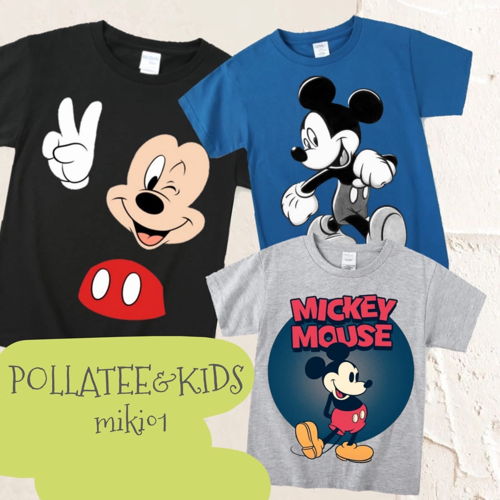 PLT MICKEY Kaos Katun 100%, Kaos Anak Dewasa Oversize Premium Miki Mouse
