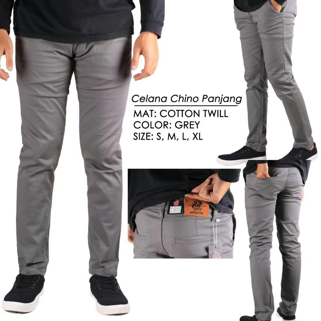 Long Pant Mans Chinos Regular Size 27 -34 S M L XL Material Cotton Scott Not Stretch Branded Original Rezaraka