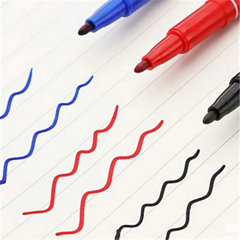 Pena Permanen Dual Head Tip Marker Pens Waterproof Pen Multifungsi Dekorasi Kayu Kertas Metal Tinta Anti Air Berkualitas