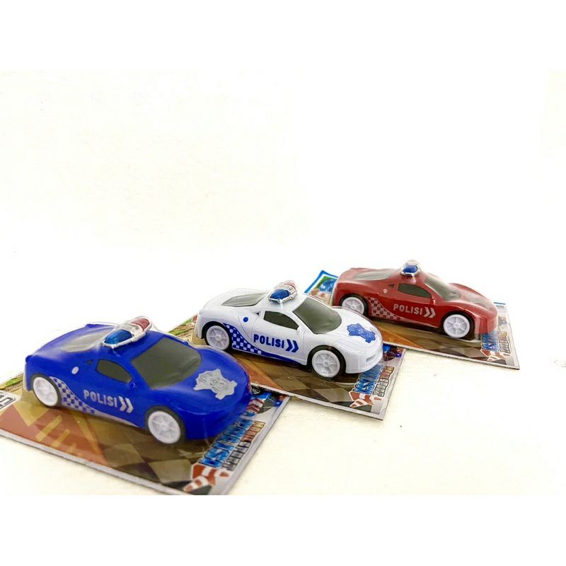 AJ MAINAN ANAK MOBIL POLISI PULLBACK MINI/MOBIL MOBILAN PATROLI POLISI MINI Pullback ISI 3PCS