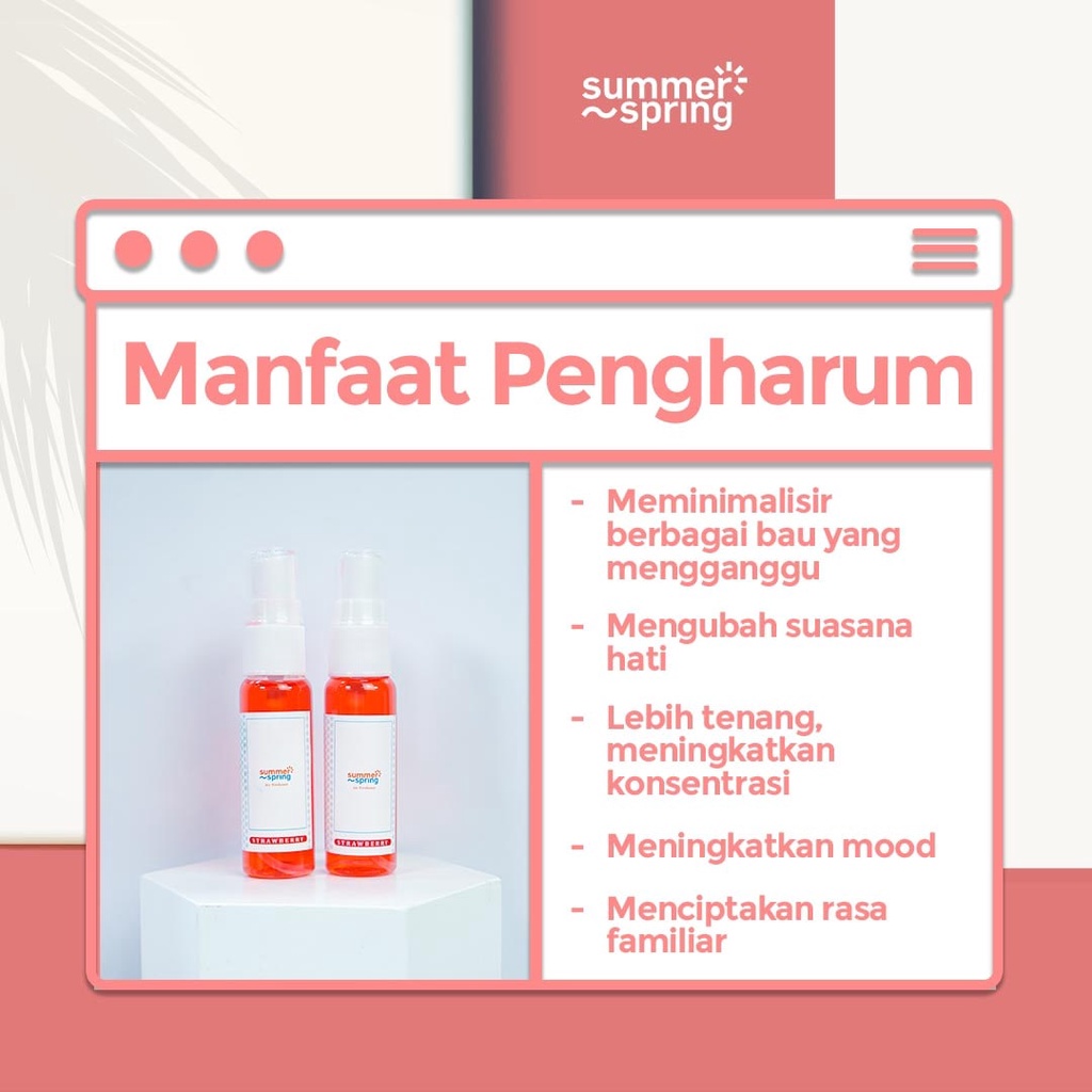 Pengharum ruangan | mobil | toilet | kantor summerspring spray 30 ml awet tahan lama