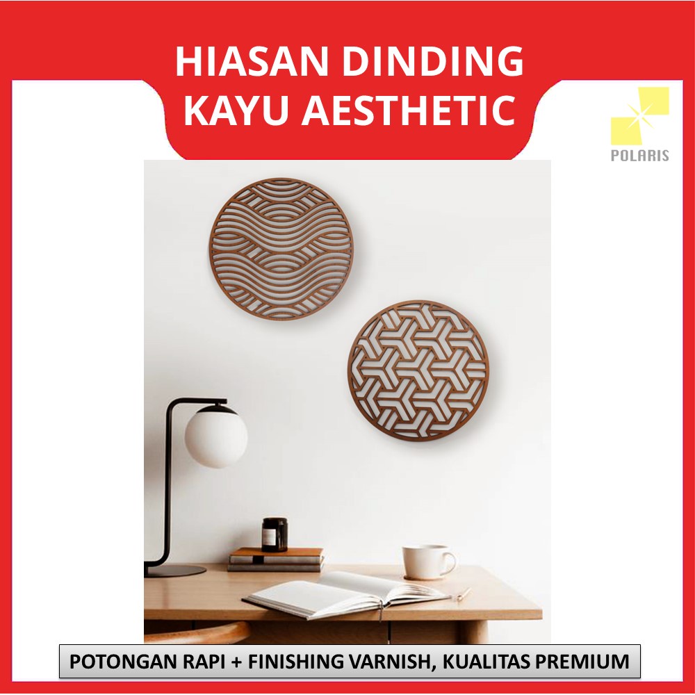 HIASAN DINDING KAYU MANDALA MODERN PATTERN MINIMALIS - PAJANGAN RUMAH HOME DECOR AESTHETIC - DEKORASI RUANGAN UNIK - WALLDECOR CAFE/RESTO/HOTEL