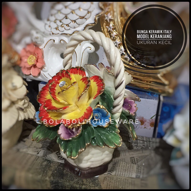 Bunga italy keramik kecil