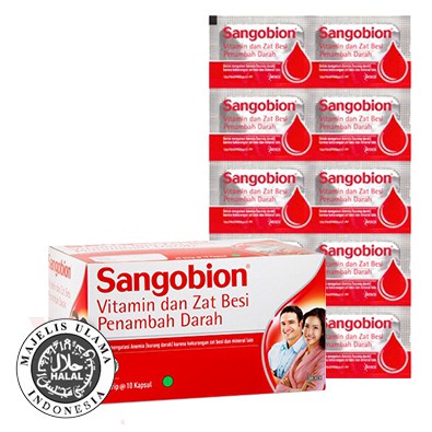 SANGOBION CAPSUL PENAMBAH DARAH ISI 10 KAPSUL