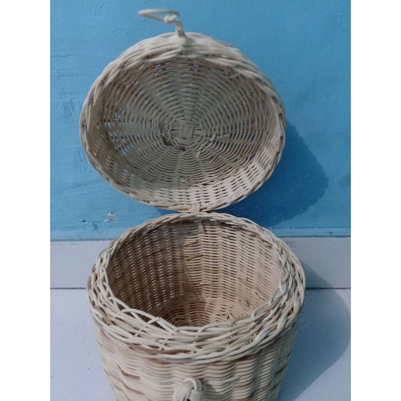 Keranjang Bulat Kecil / Hantaran / Seserahan / Anyaman Rotan