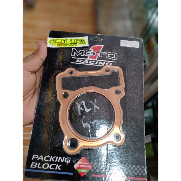 packing paking blok head tembaga paking tembaga klx 66mm 0.5mm moto 1 kawasaki klx 66mm