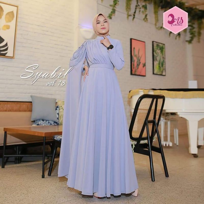 Dress Syabil Vol 18 by Thamrin city shop | Gamis Pesta Wanita Terbaru