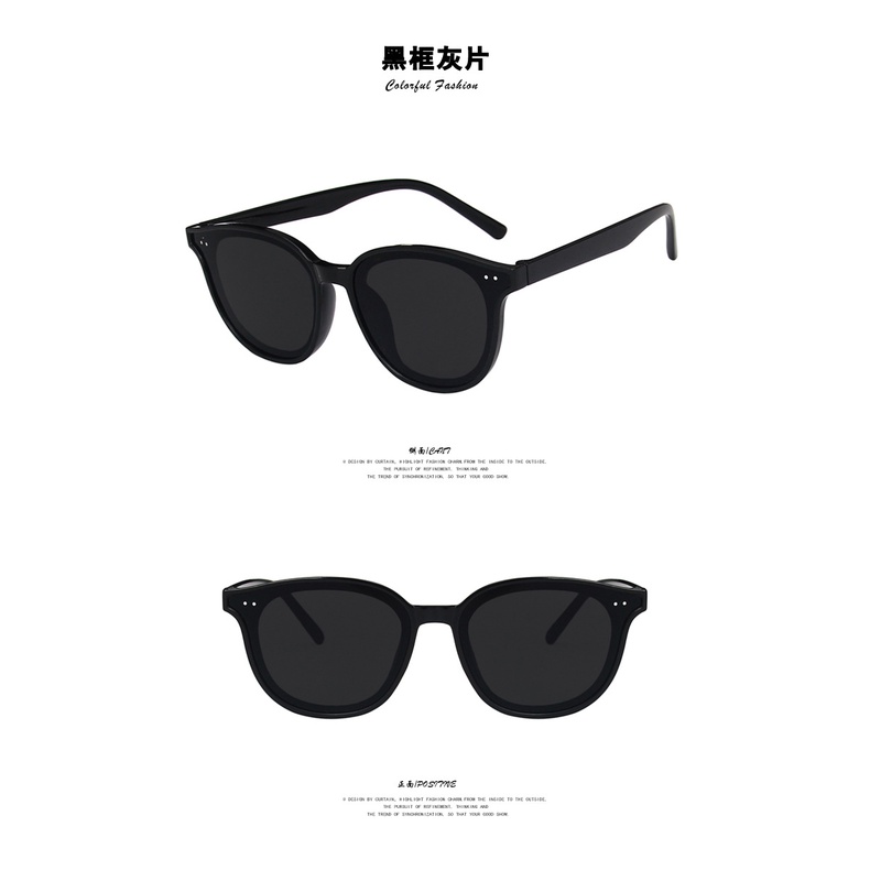 （YUZHU）COD Kacamata Hitam Korea Gaya Wanita/Pria Kacamata Hitam Retro Bulat Murah Cewek Sunglasses