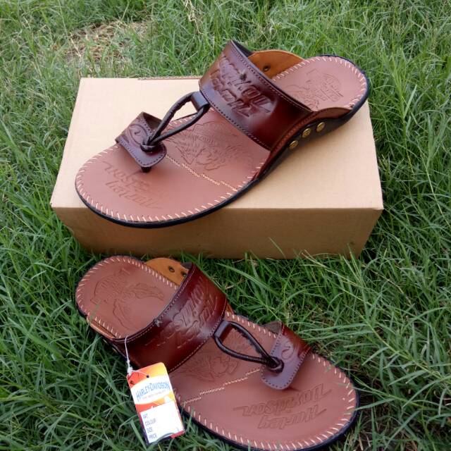 Sandal herley davitson japit jempol coklat tan