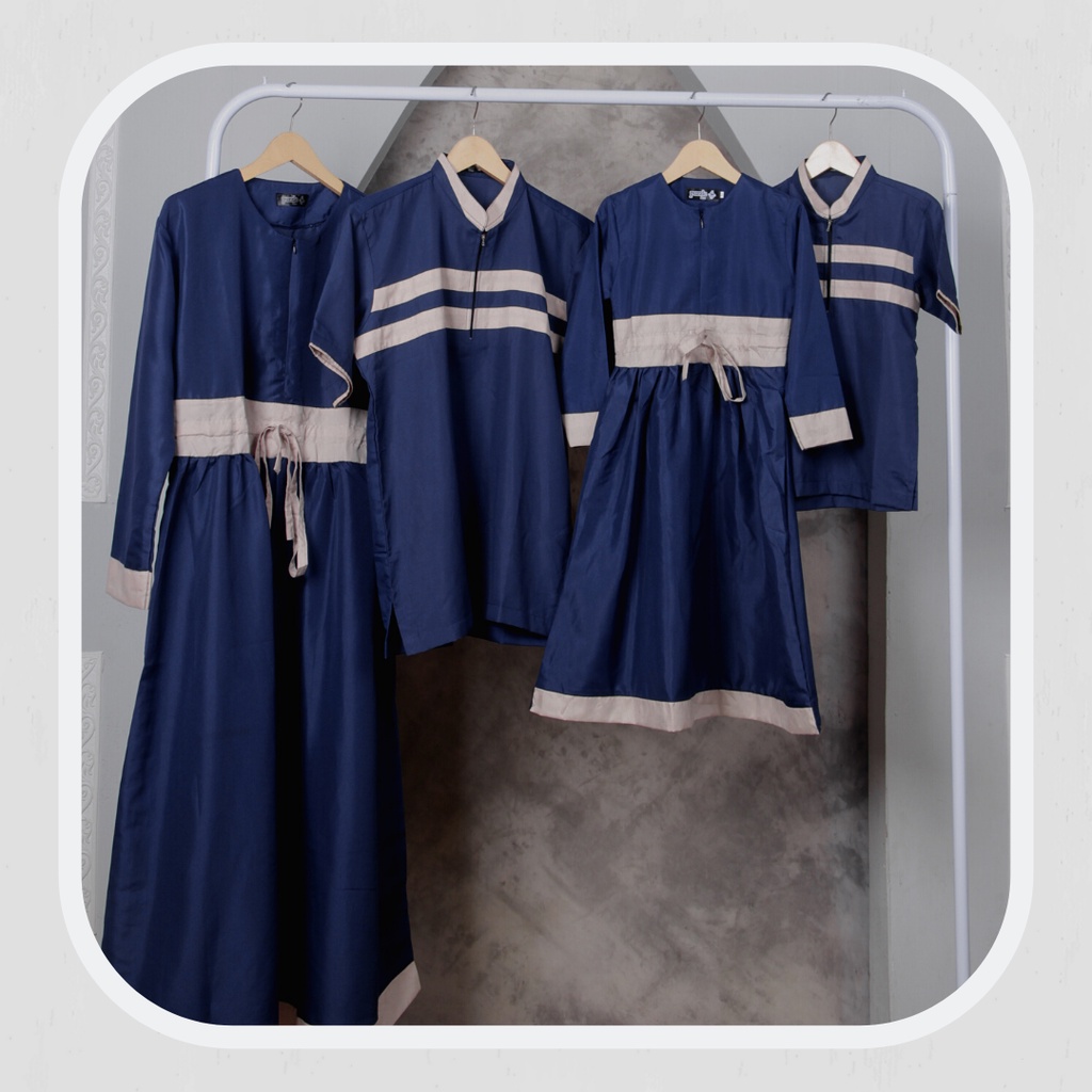 Couple keluarga warna navy / koko couple / baju koko couple / baju Couple keluarga