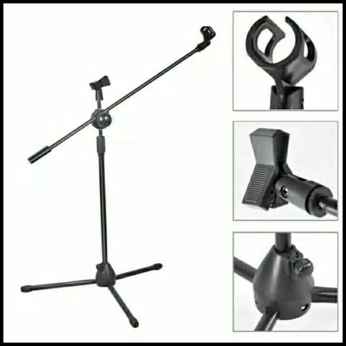 Stand Mic Berdiri Lantai- Tiang Microphone Berdiri