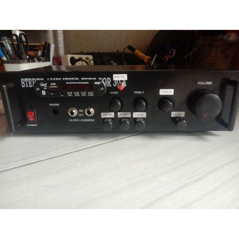 power amplifier 10 amper 2 way bluetooth subwoofer ganti box