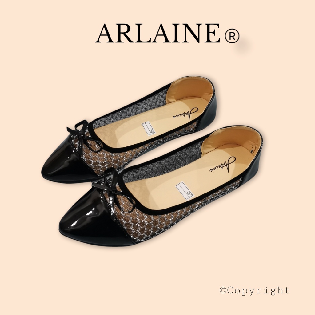 Arlaine Aneska sepatu flat shoes wanita / sepatu brukat / sepatu flat / flatshoes pita