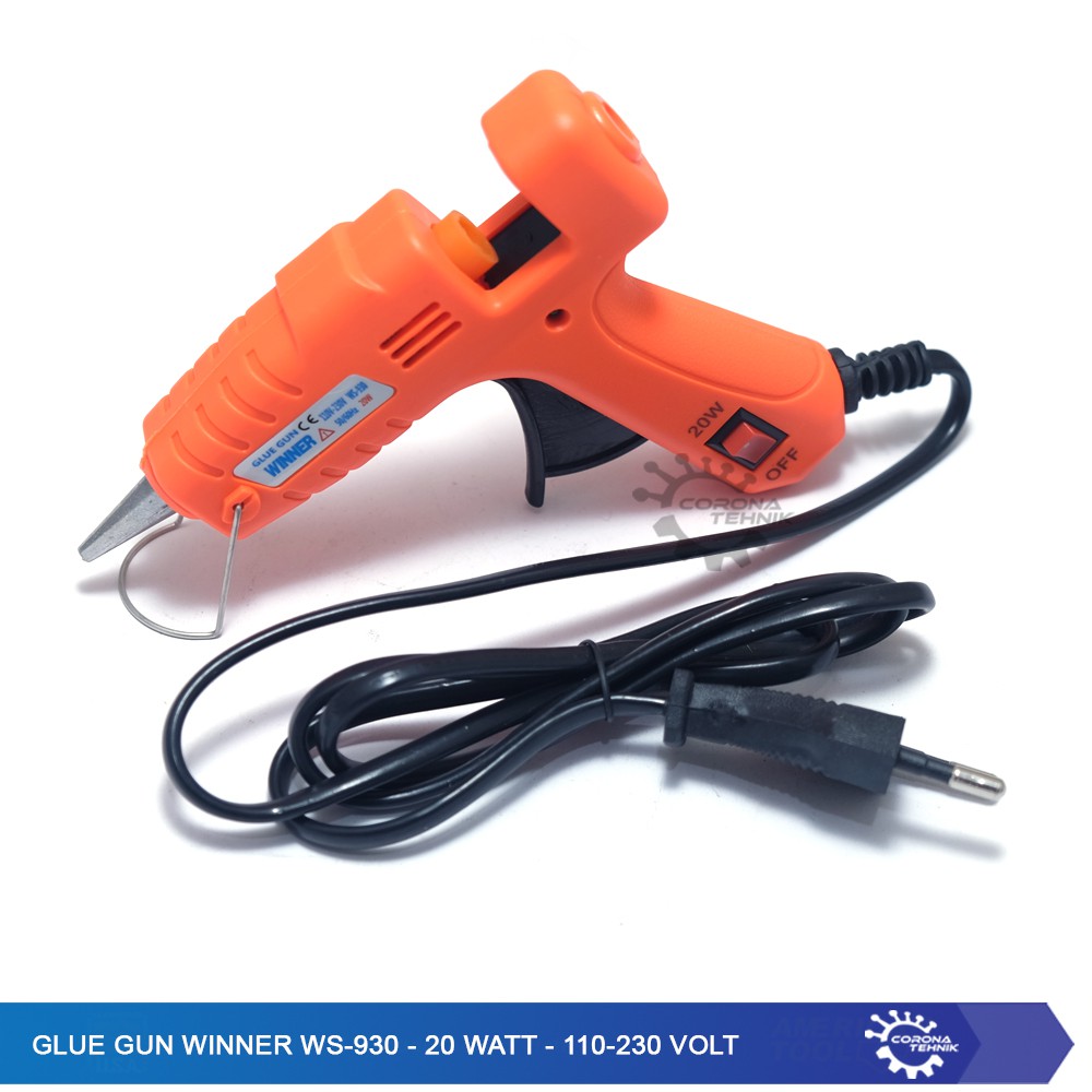 Glue Gun Winner WS-930 - 20 Watt - 110-230 Volt