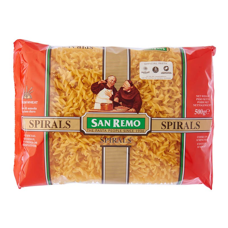 

SAN REMO Pasta Spirals 500gr