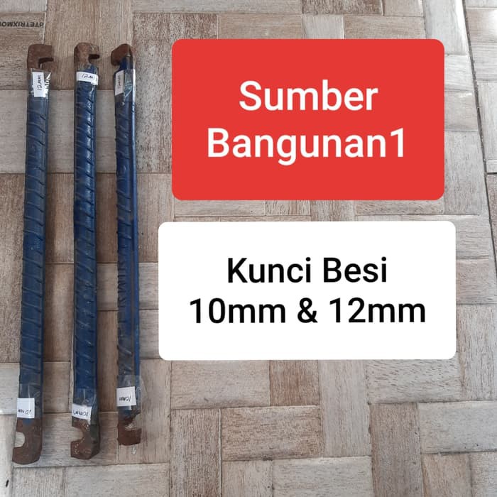 Kunci besi ulir 10mm dan 12mm penekuk besi