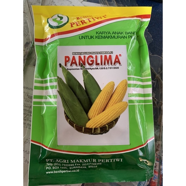 Benih bibit jagung manis panglima HIBRIDA F1 PERTIWI 250 gr
