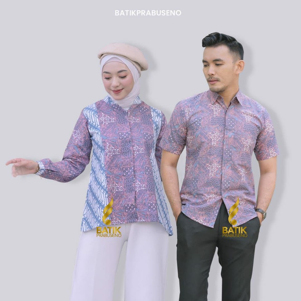 Couple Batik Nilasari Jagad Ungu By Batik Prabuseno Original Batik Solo Modern Katun Premium Lapis F