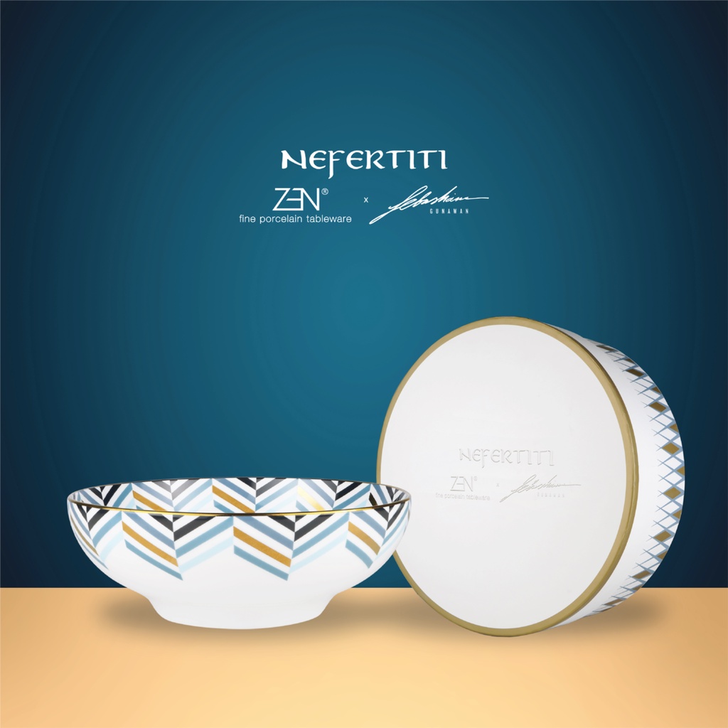 ZEN X Sebastian Gunawan Mangkok Saji Keramik Nefertiti - Giftbox
