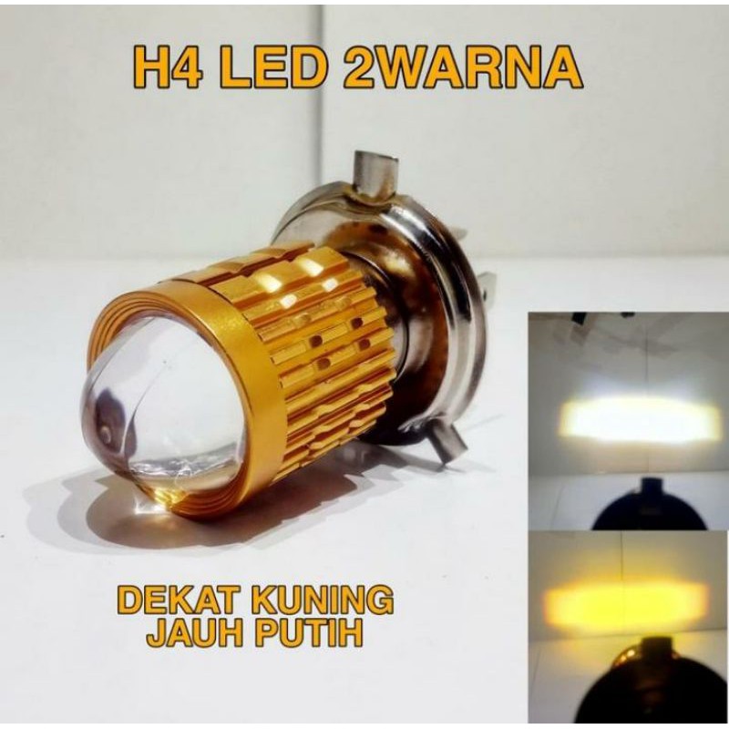 Lampu Led H4 Laser Kuning Putih