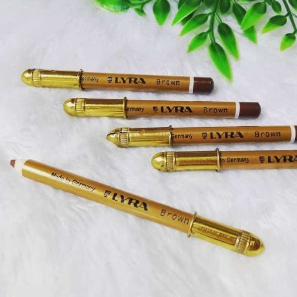 Pensil Alis LYRA GOLD Warna Hitam / Coklat - Eyebrow Pencil Black / Brown