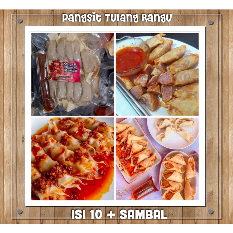 

Pangsit Tulang Rangu isi 10 + Sambal