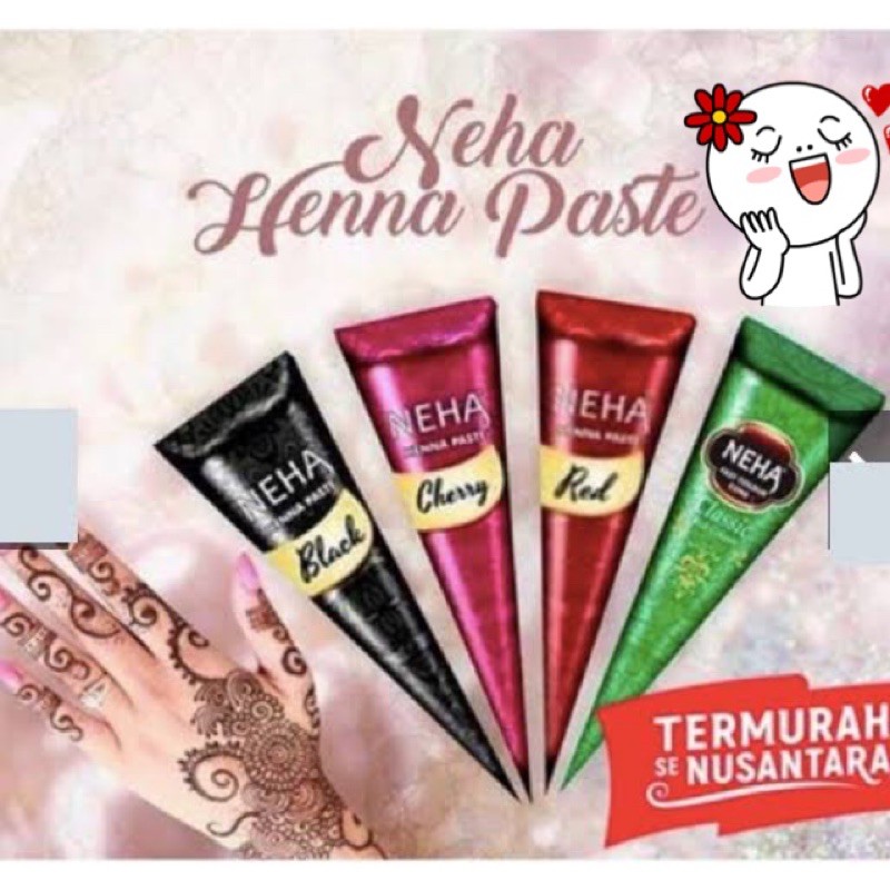 henna neha mahendi neha henna paste cat henna white maroon pacar muslim pacer cat tangan pengantin