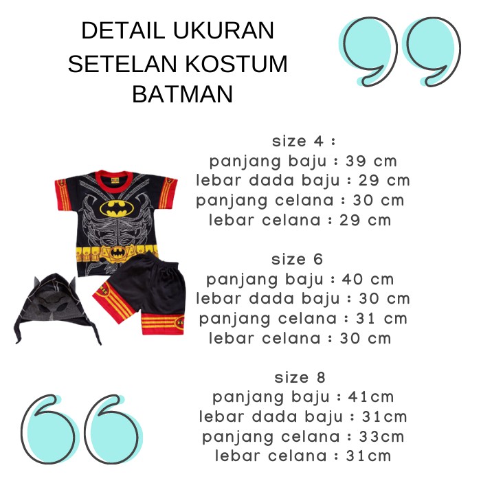 Baju anak laki laki Setelan Anak Baju Anak KOSTUM PENDEK BONUS TOPENG Usia 1-2 TAHUN