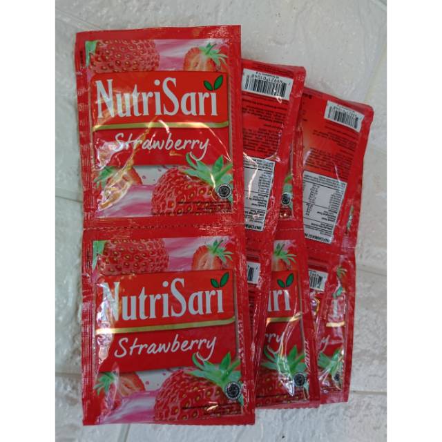 

Nutrisari Strawberry 1 renteng isi 10 sachet