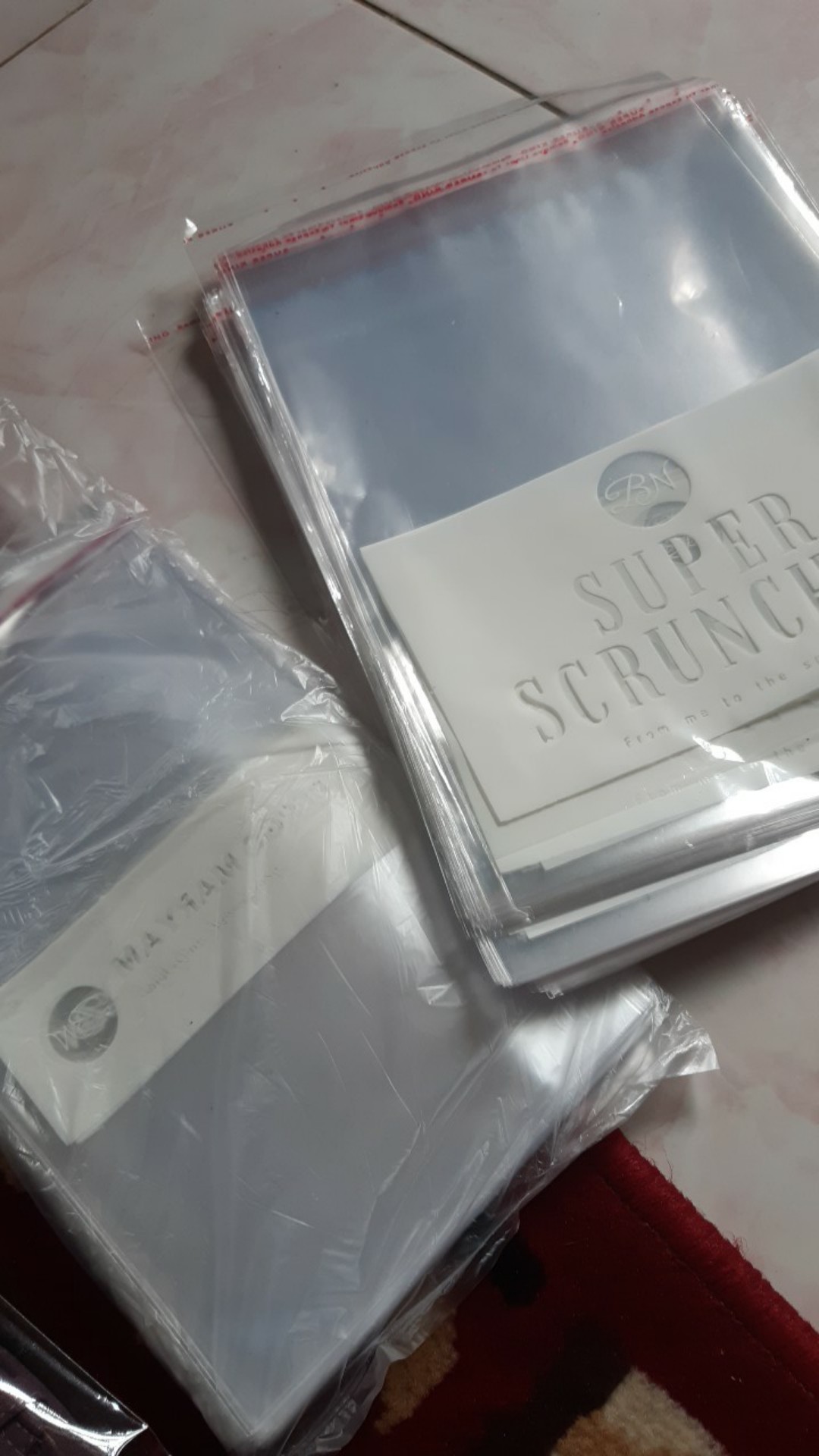 Sablon Plastik Opp Ukuran 20x25 Isi 100 Pcs Cocok Untuk Kemasan Hijab