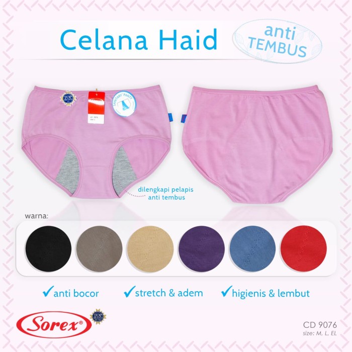 CD Haid Sorex 9076 Celana Dalam Wanita Menstruasi Celana Dalam Haid