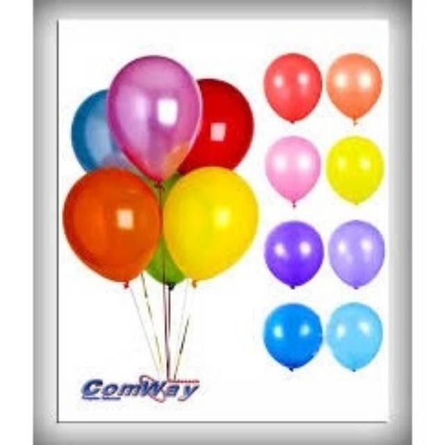 Balon latex metalik 1pack isi 100pcs balon polos bulat latex doff