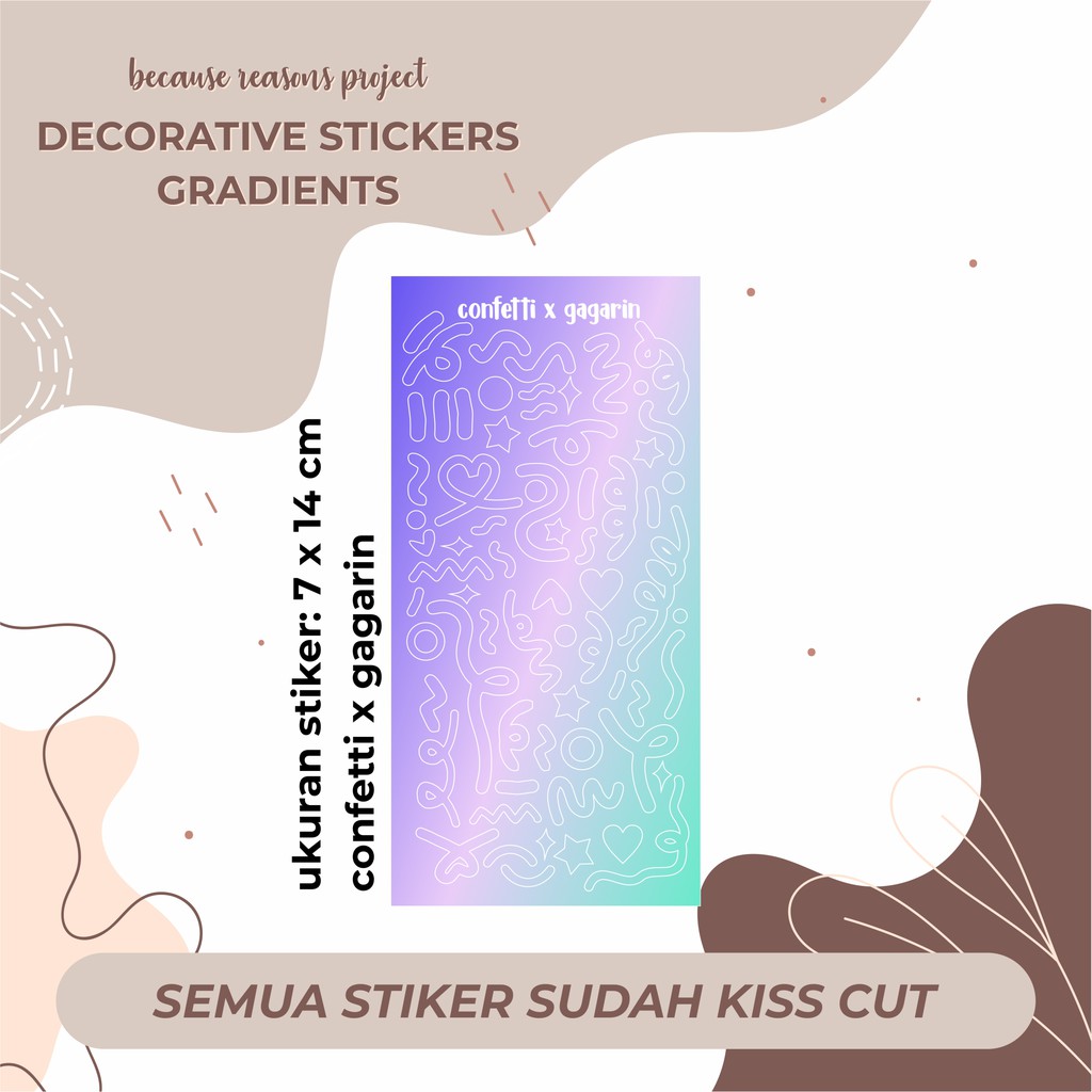 STIKER DECO - POLCOS GRADIENTS CONFETTI-GAGARIN