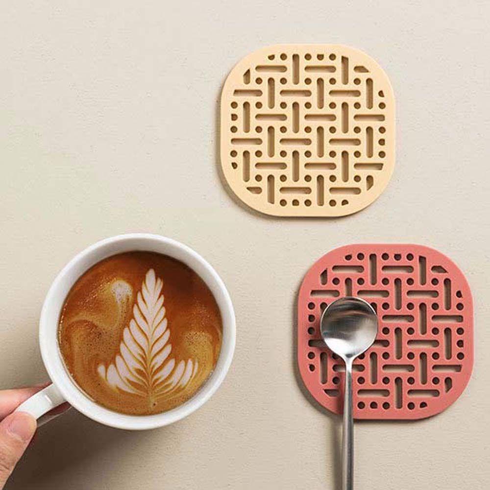 [Elegan] Tatakan Piring Dekorasi Meja Makan Rumah Insulasi Panas Coaster Bowl Cup Mat