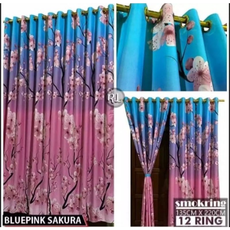 GORDEN BLUE PINK SAKURA SMOKERING 12 UK 135X220