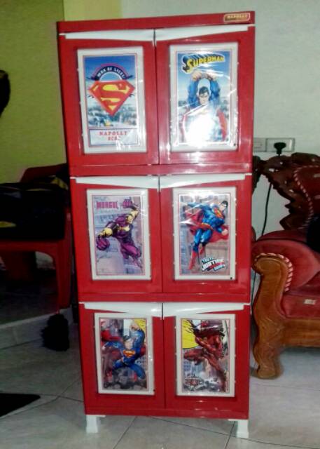 Lemari Plastik 6 Pintu Superman Napolly BCBC-163 SMAN