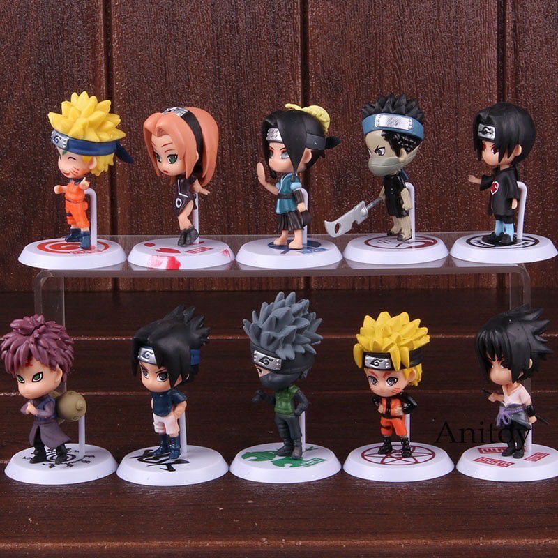 (BISA COD)Action mini figur chibi anime naruto kakashi gara shikamaru sakura itachi sasuke obito