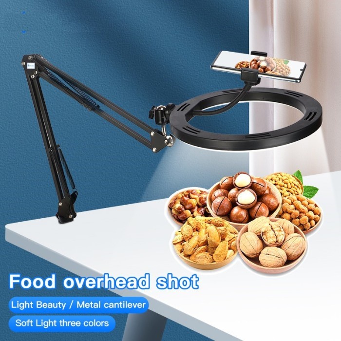 Smartphone Tripod Overhead+Ring Light / Ring Light Tripod