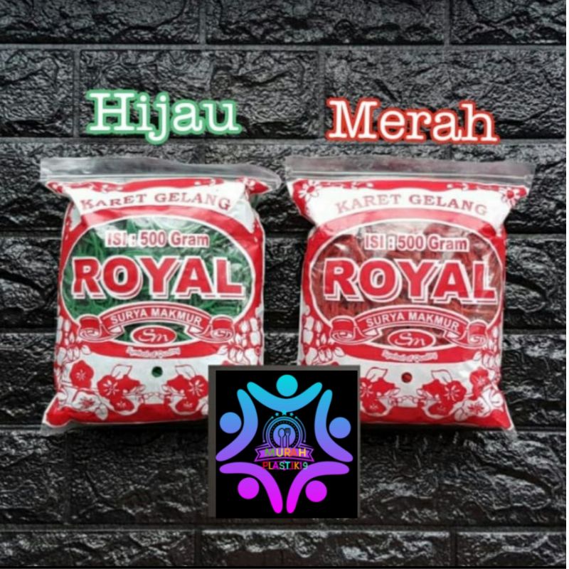 Jual Karet Gelang Hijau Merah Royal 1 2 Kg 500 Gram 500gram Shopee