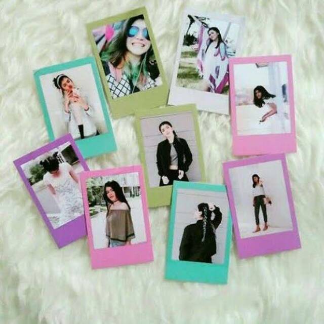 (COD) CETAK FOTO POLAROID BACKGROUND HITAM/WARNA 2R (6x9cm) 100 FOTO 17K