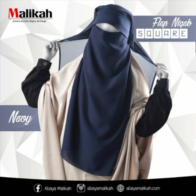 Flap Niqab Square abaya malikah
