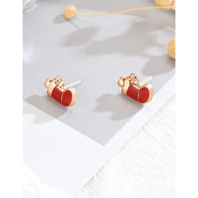LRC Anting Set Fashion Color Christmas Earrings Earrings Set Of 9 D18708