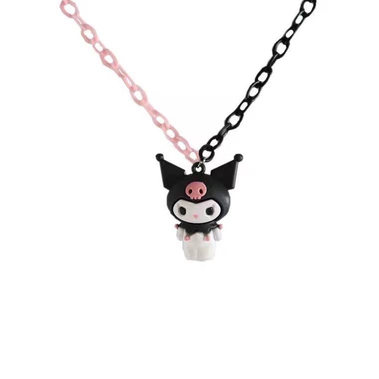 Ins Y2k Kalung Rantai Liontin Anjing Kuromi Melody Lucu Ala Harajuku Untuk Wanita