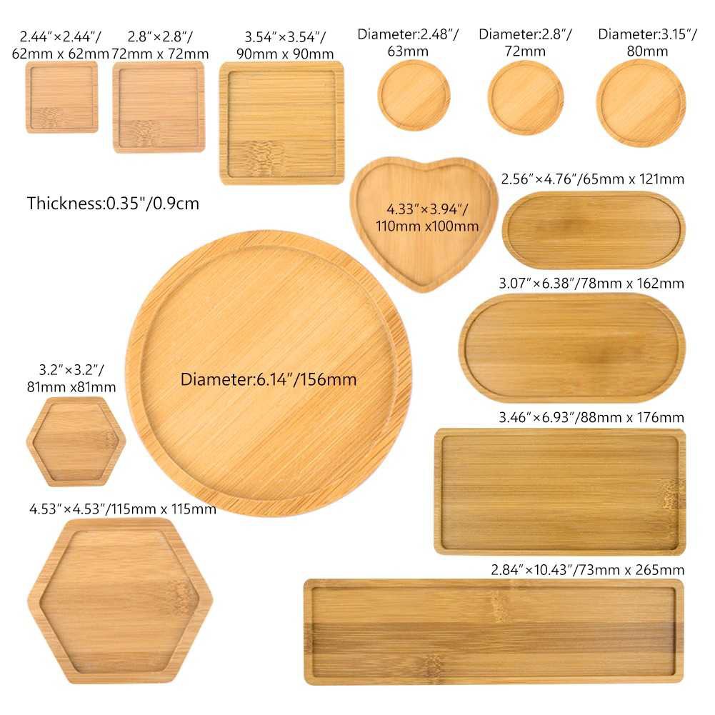 Alas Pot Tanaman Bamboo Tray Circle Tatakan Estetik Kayu Alas Wadah Bunga Dekorasi Rumah Hiasan Ruang Tamu Berkualitas