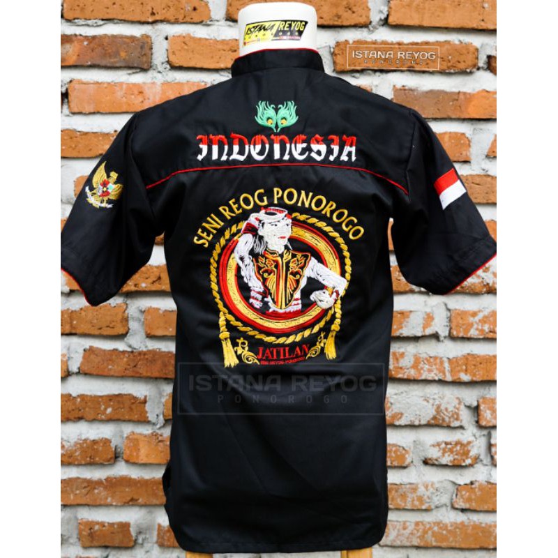 KEMEJA / HEM BORDIR MOTIF JATHIL JATHILAN BAJU REOG PONOROGO