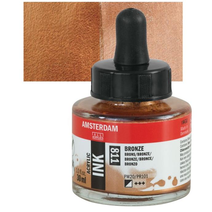 

Amsterdam Acrylic Ink 30Ml(Leather Paint) Metallic/Pearl/Reflex Colors